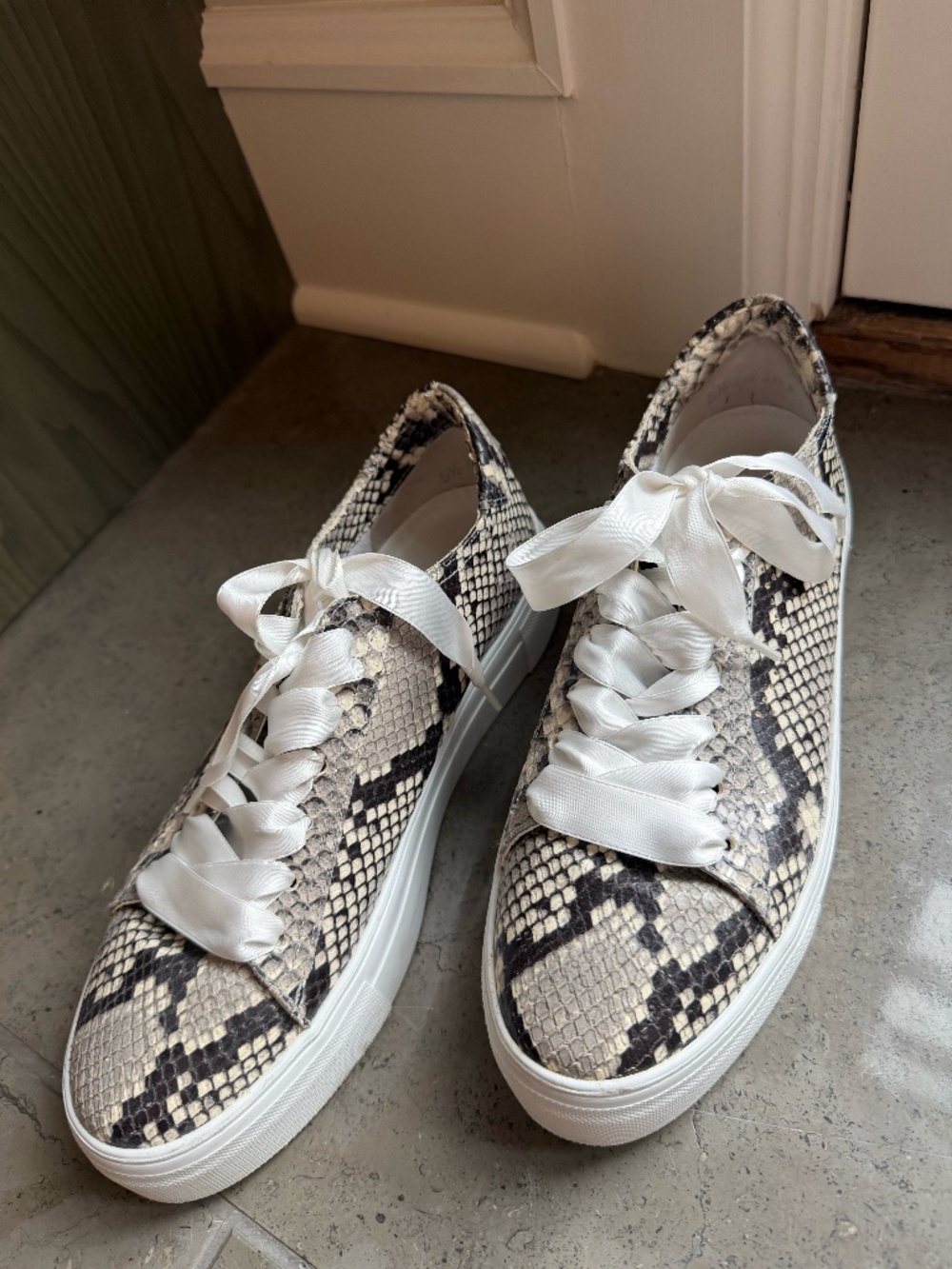 Kennel& Schmenger Women's Python Platform Sneakers